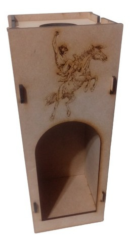 Caja Porta Vino Fibrofacil 10x28 Cm Alto Morema Trece