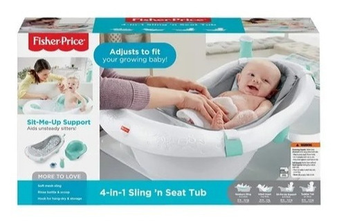 Bañera Tina Crece Conmigo 4-1 Fisher Price - Niño Color Gris/blanco