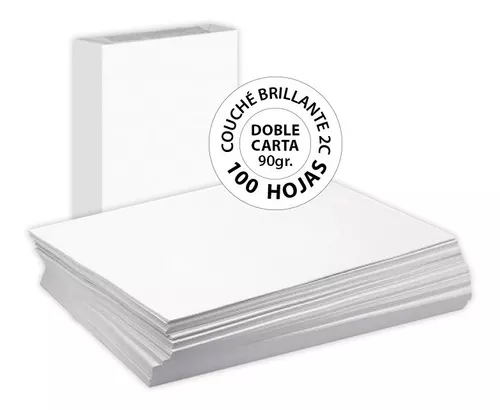 Fragua Hacer las tareas domésticas Opaco Papel Couche Brillante Doble Carta 90 Gr - 100 Hojas | Meses sin intereses