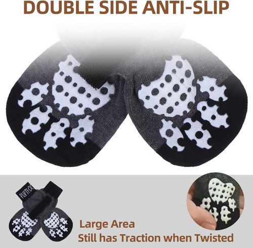 Pupteck Calcetines Antideslizantes Para Perros Con Doble...