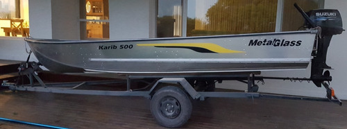 Metal Glass Karib 500, Suzuki 2t 15hp, Con Trailer Y Capota