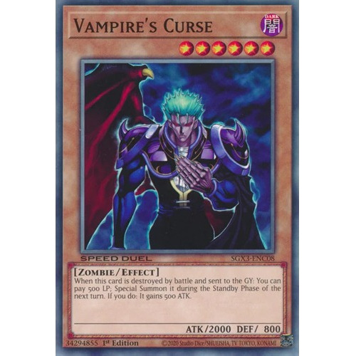 Vampire's Curse (sgx3-enc08) Yu-gi-oh!