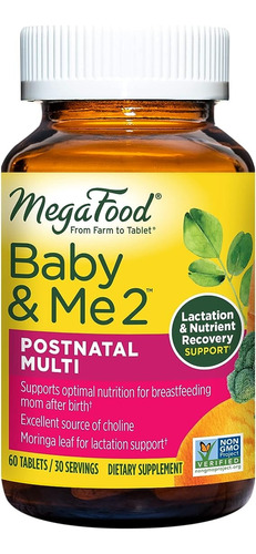 Megafood Bebe Y Yo 2 Multivitaminas Postparto 60 Capsulas