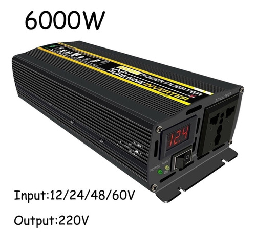 Inversor De Onda Senoidal Pura 6000w 12/24/48/60v 220v