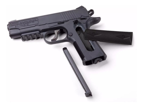 Imagen 4 de 4 de Pistola Crosman 1911bb Co2 + 1500 Municiones + 5 Tanques