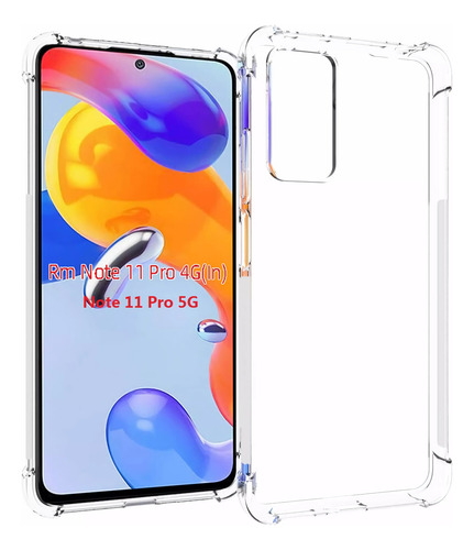 Funda Acrigel Airbag Rígido Para Xiaomi Redmi Note 11 Pro 4g Transparente Acrigel Reforzado