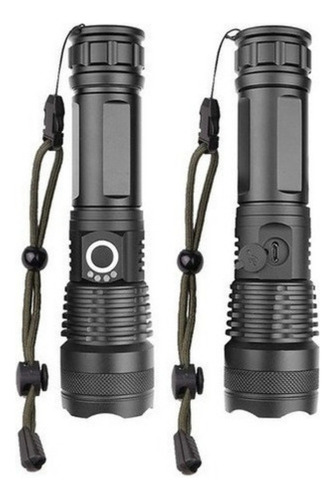 Lámpara Táctica 2pcs 25000 Lm Gerberiel Led Xhp50 Usb