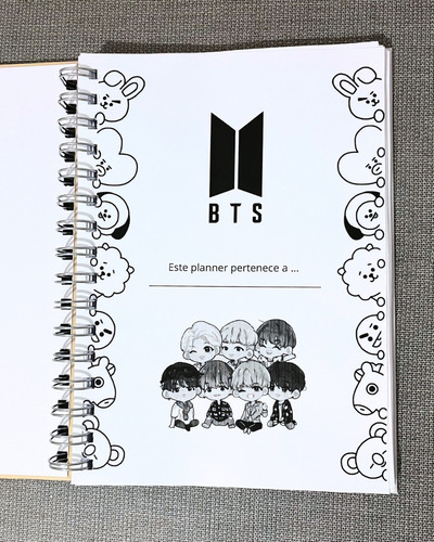 Planner Agenda 2025 Bts Army Con Stickers Y Lapicera Regalo Beige Bts 2025
