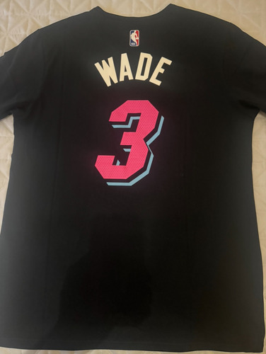 Camiseta Miami Heat Nike Nba #3 Wade Talle M (Usado)