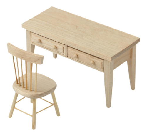1:12 Juego De Silla De Mesa De Muebles De Casa De Muñecas