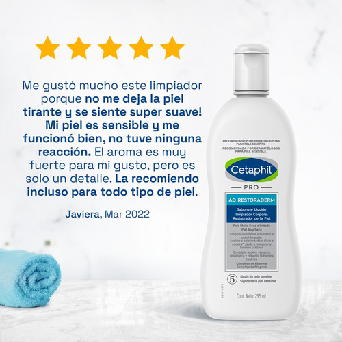 Cetaphil Pro Ad Limpiador Corp 295 Ml