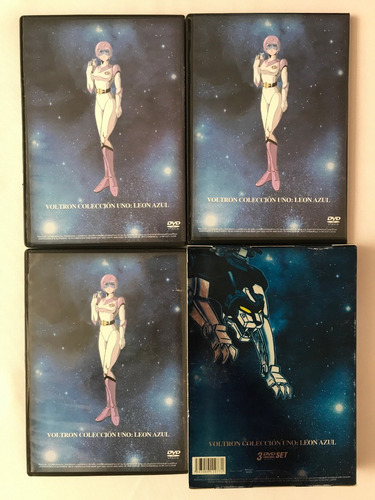 Voltron Coleccion Uno Leon Azul Dvd Set De 3 Discos 15 Episo (Usado)