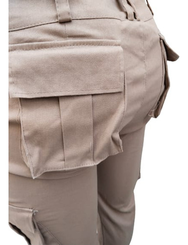 Pantalón Cargo Recto Caballero Bolsas Laterales , Traseras