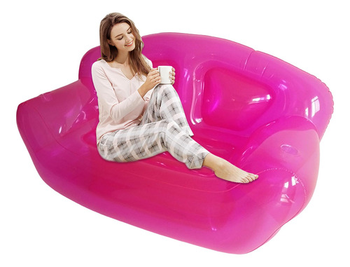 Aqqhsain Asiento Inflable Transparente Para Sofa De Doble Pe