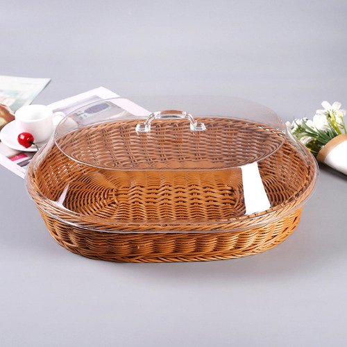 Cesta Para Servir Alimentos, Cesta De Pan Tejida 25cmx35cm