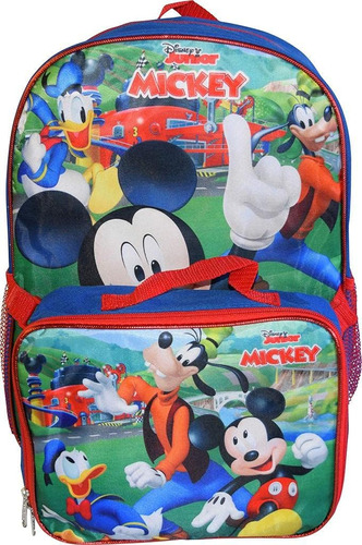 Mochila De Mickey Mouse De 16  Fiambrera Extraíble