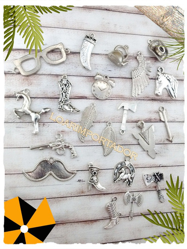 50 Dijes Metalicos Corona Llaves Nauticos Vintage Shabby