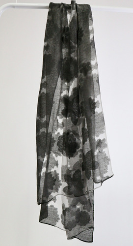 Pashmina Chal Pañueloruana Fiesta Brillo Lisa Lurex Bordado Color Negro Diseño De La Tela Estilo Bordada Talle Unico