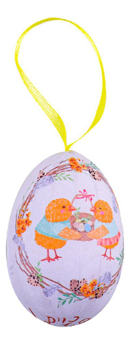 6x Adornos De Huevos De Pascua Colgantes Huevos De Estilo B