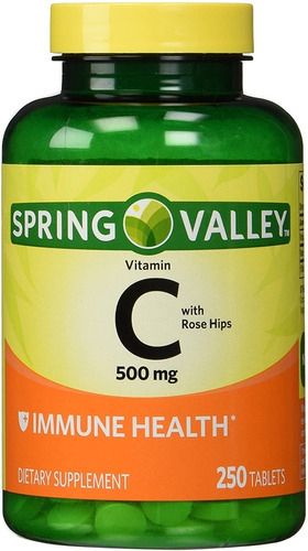 Vitamina C 500 Mg 250 Tabletas Bioflavonoides Rosa Mosqueta Sabor Sin Sabor