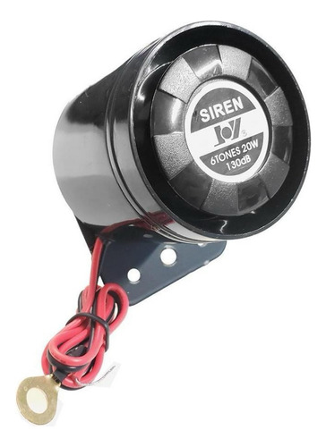 Sirena Para Alarma Auto Compacta Piezo 6 Tonos 12v 20w