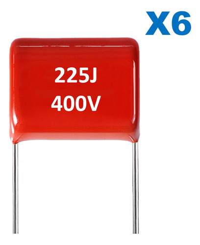 Condensador Poliéster 225j/400v Capacitor 225j 2.2uf - 6 Pz