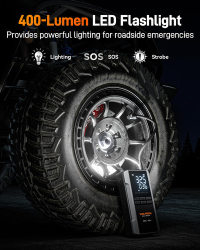 Wolfbox Arrancador 3000 A Con Compresor De Aire 160 Psi
