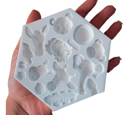 Molde De Silicone Bichos Safari Selva Animais Confeitaria