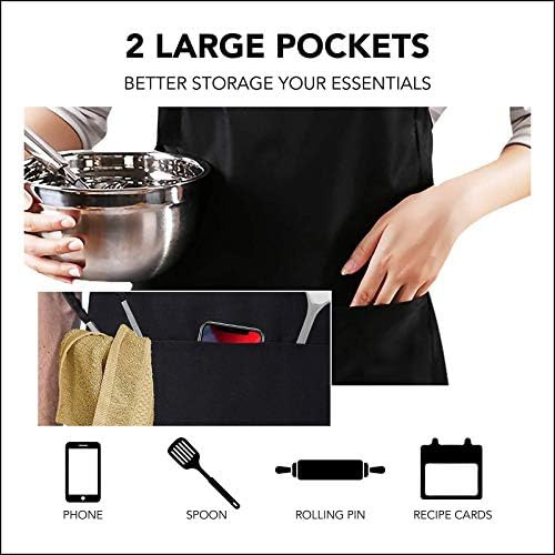 Ihopes Delantal Negro Divertido Para Mujeres Y Hombres - Est