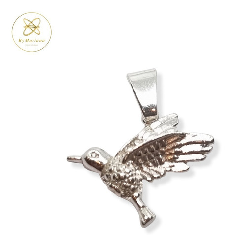 Imagen 1 de 6 de Dije Plata Colibri 20x16 Mm
