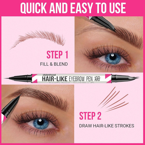 Lapiz De Cejas De Doble Punta Con Punta Curva Imethod Ys 01 Light Brown