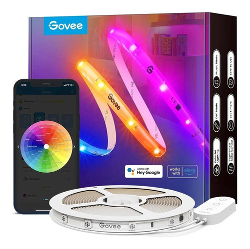 Tira De Luces Led Govee Rgbic Con Revestimiento Protector