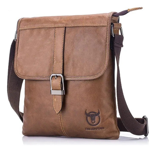 Bullcaptain - Morral De Cuero Mate Djb-034-br Marrón