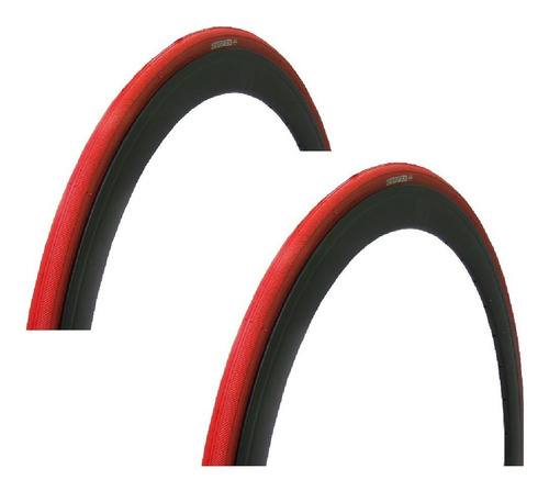 Par De Llantas Para Bicicleta R-700 X 23c Hunter 27tpi Color Rojo