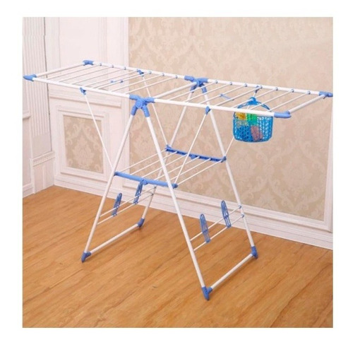 Imagen 2 de 4 de Tendedero Organizador Colgador Plegable Portátil 2 Niveles