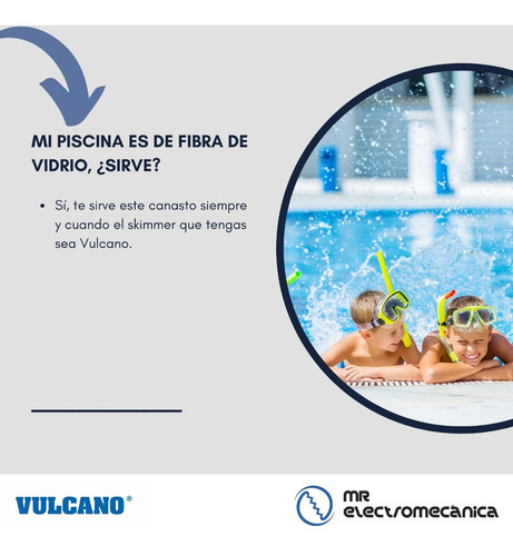 Imagen 6 de 10 de Canasto De Skimmer Vulcano 237000 Trampa De Pelo