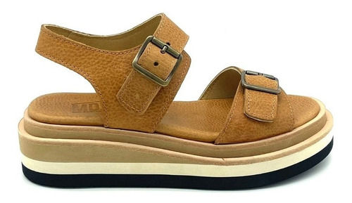 Sandalias Mujer Cuero Plataforma Taco Chino Verano Base Goma