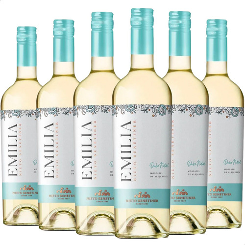 Vino Emilia Dulce Natural Moscatel Blanco Nieto Senetiner X6