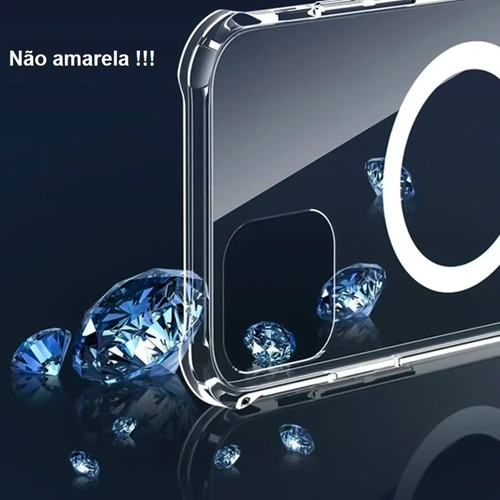 Capa iPhone 13 Magsafe Transparente Antichoque Premium