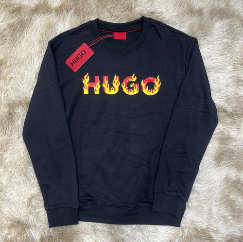 Sudadera De Caballero De Cuello Redondo Hugo Con Estampado