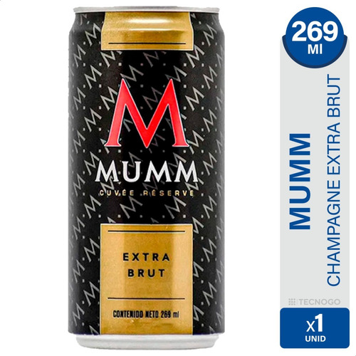 Champagne Mumm Cuvee Extra Brut Lata Espumante - 01mercado