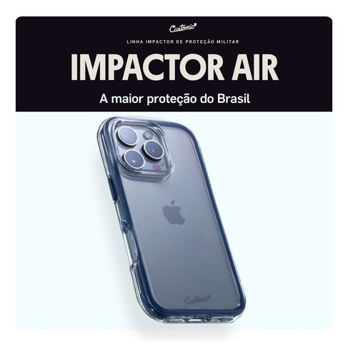 Capa Customic Para iPhone 16 Plus Impactor Air Magsafe