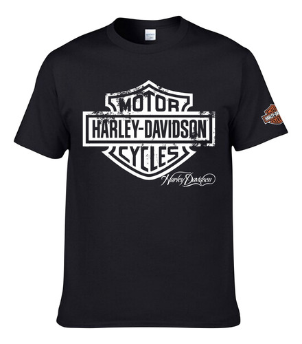 Playera Harley Davidson, Cuello Redondo 100% Algodón Clasico