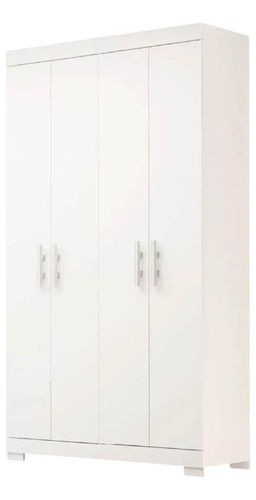 Guarda Roupa Acp Lana 4 Portas Com Pés 100% Mdf Branco