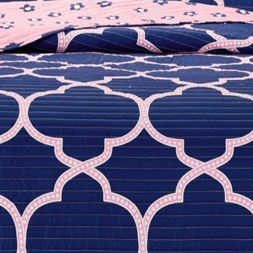 Imagen 4 de 6 de Cubrecama Quilt Cover Reversible +fundas King Calgary D2