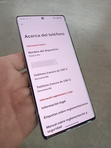 No Remanofacturado! Google Píxel 6 Pro Perfecto Estado 256 Gb 12 En Ram Blanco (Usado)