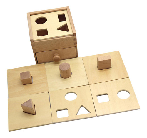 Cubo De Clasificación Con Forma De Madera, Caja A Juego,