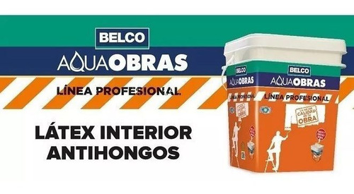 Imagen 2 de 5 de Pintura Latex Interior 4 Litros Belco Aqua Obras Profesional