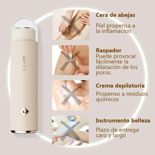 Inalambrico Depiladora Facial Maquina Mujer Recargable Usb Color Blanco