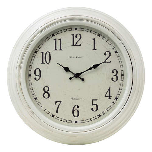 Reloj De Pared Redondo Decorativo, Color Blanco